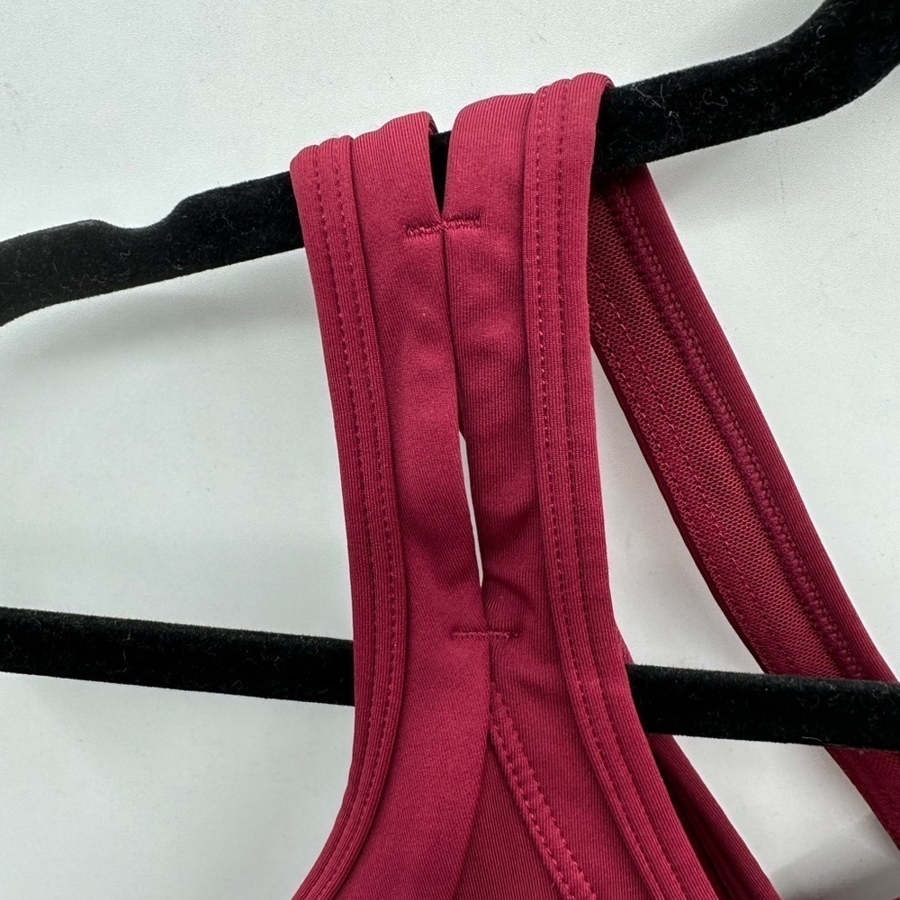 Yvette Red Cross-cross back padded athleisure activewear woman sports bra. XL - Picture 10 of 10